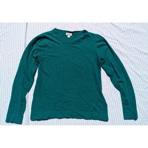 J Crew Sweater Womens Medium Green‎ Long Sleeve Teddie Casual Sweater